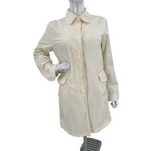 Vintage Benetton Butter Yellow Lightweight Raincoat‎ POCKETS Size M/L